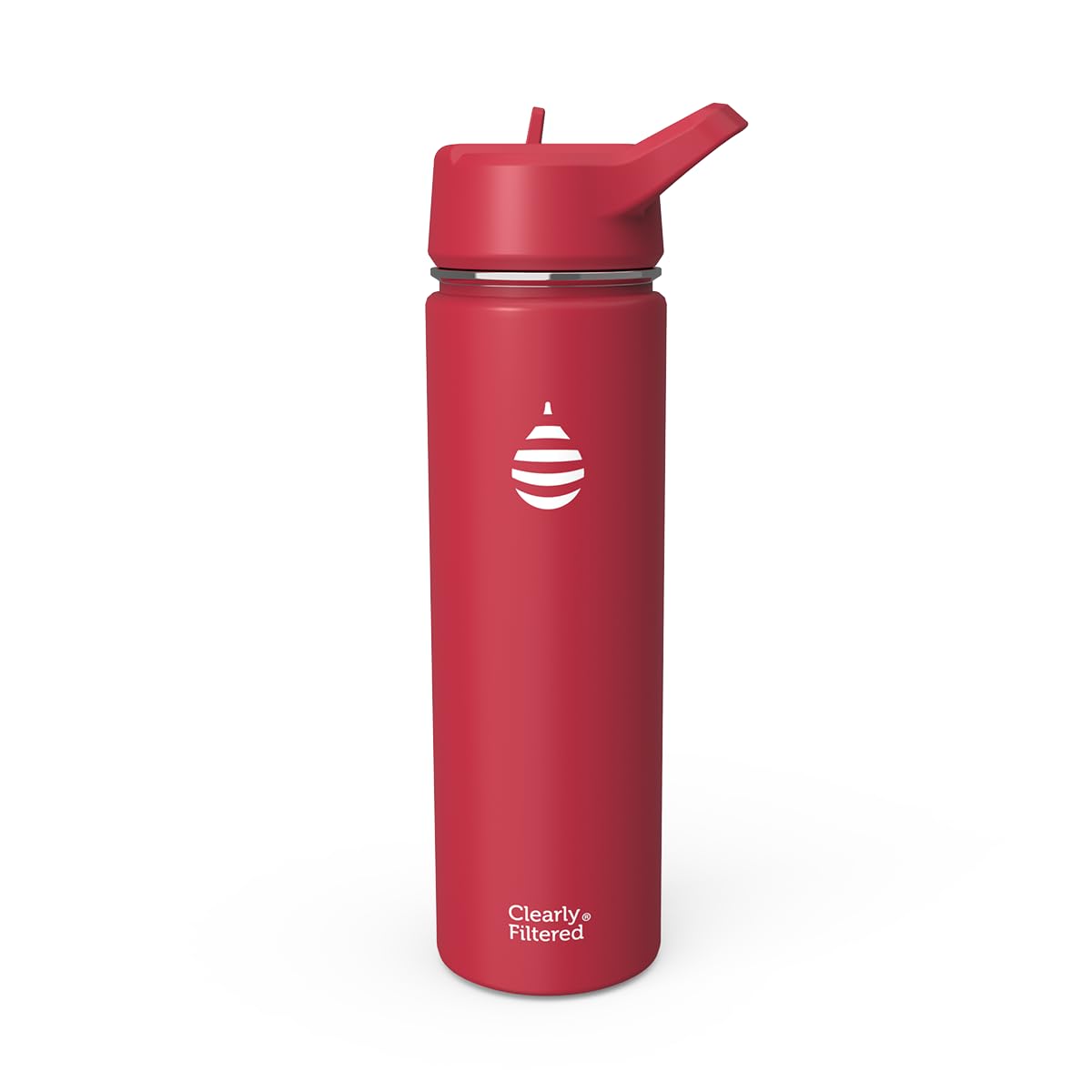 Clearly Filtered Water Bottle | Removes 220+ Contaminants, Double-Wall Insulated Stainless Steel, BPA/BPS Free, Phthalate Free, Filters Flouride Lead Chlorine (20oz, Bubble Gum)