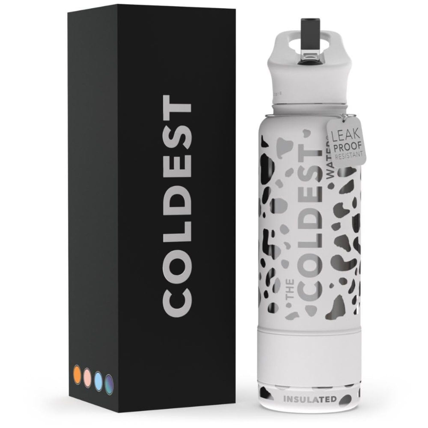 Coldest Insulated Water Bottle with Straw Lid - Stainless Steel Metal Insulated Bottle for Men & Women (Terraform Green, 64 oz)