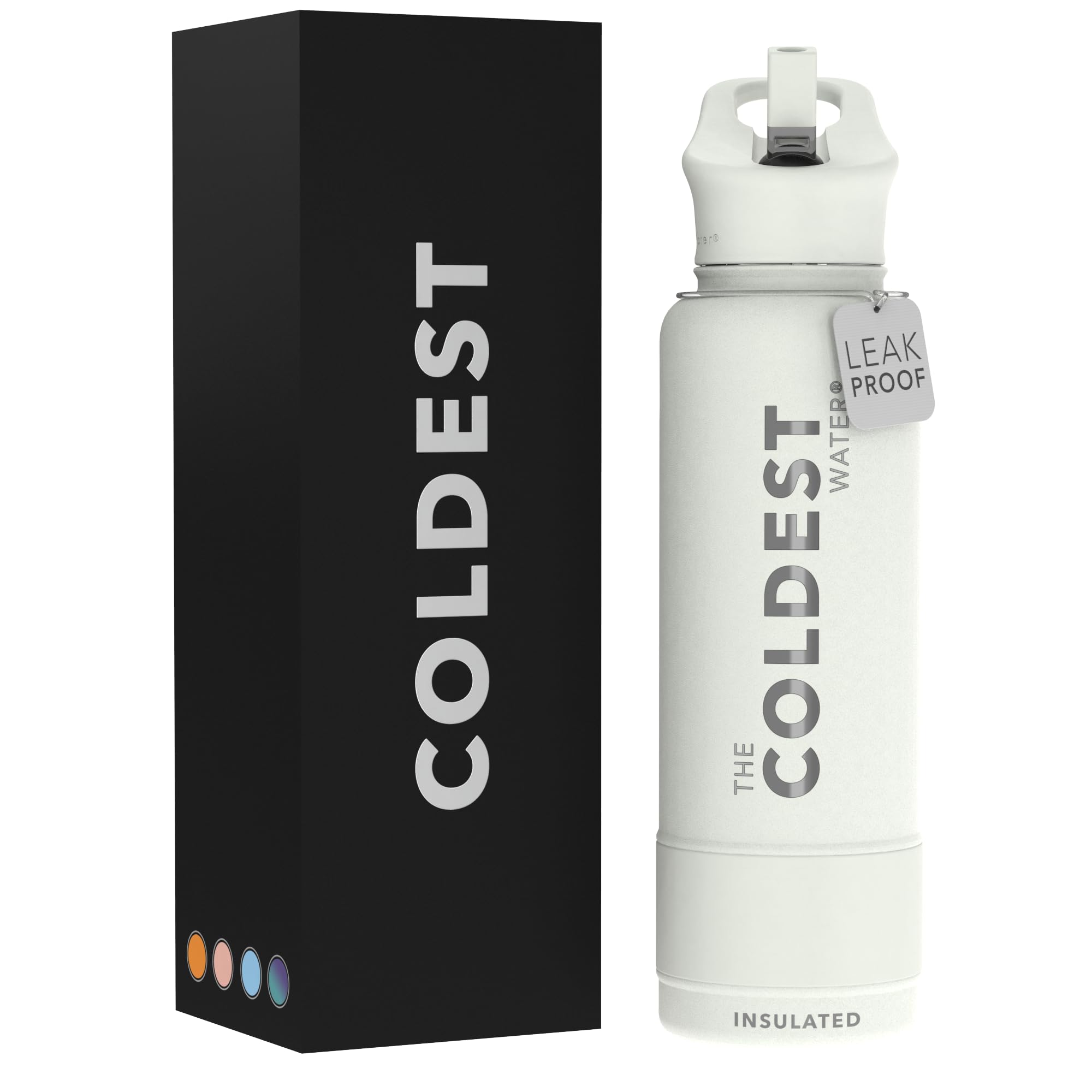 Coldest Insulated Water Bottle with Straw Lid - Stainless Steel Metal Insulated Bottle for Men & Women (Terraform Green, 64 oz)